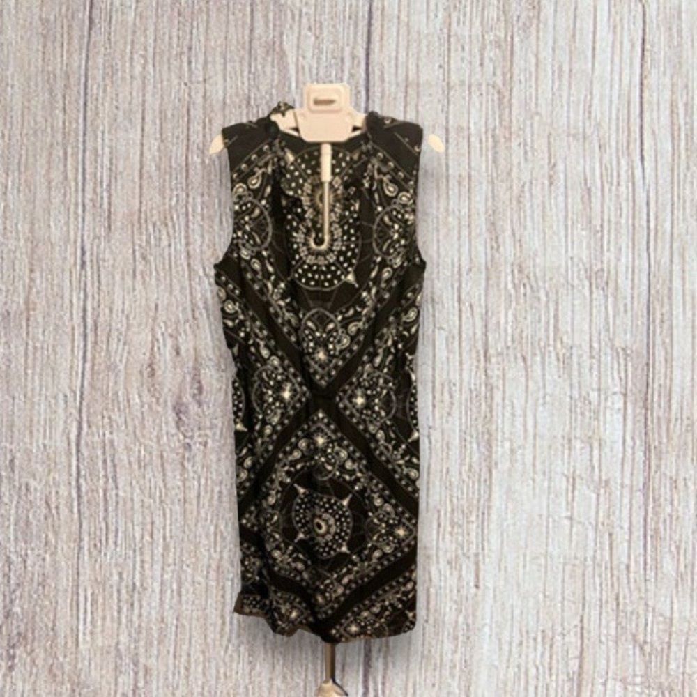 Talbot’s Celestial Pattern Black White Dress Size Large